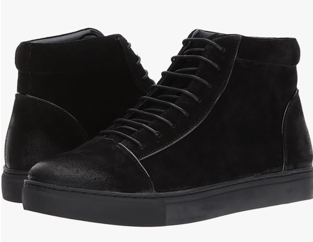English Laundry Men Grundy Sneaker Boots 9.5 Black Suede NWT Chukka Combat Lace